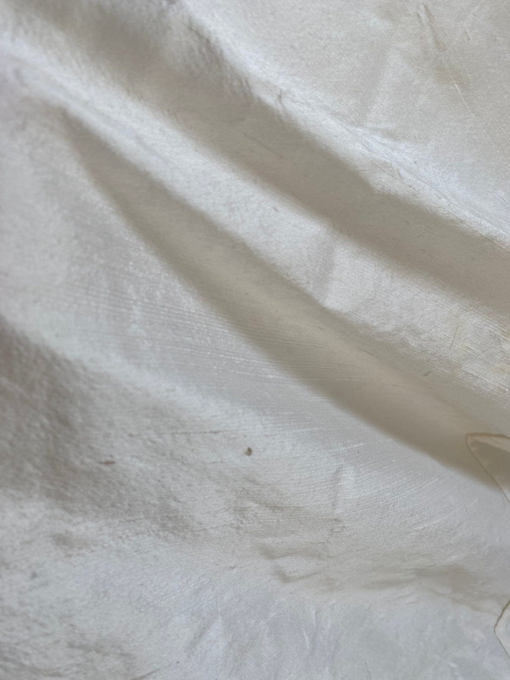1980s Rose Trimmed Silk Wedding Dress