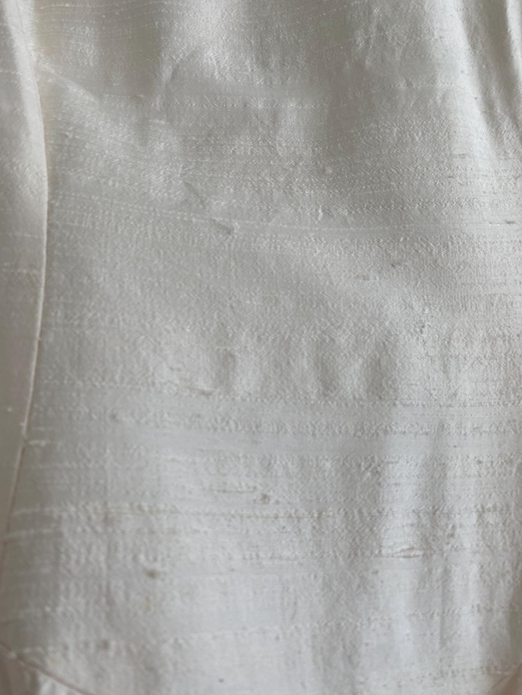1990s Rosette Raw Silk Wedding Gown