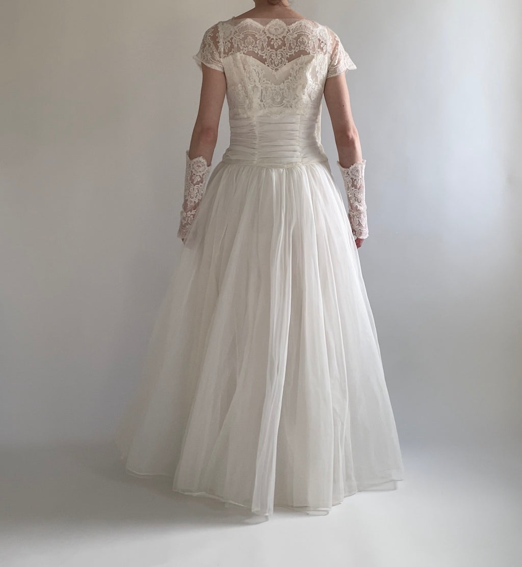Archive No. 017 — 1950s Lace Wedding Gown + Gloves