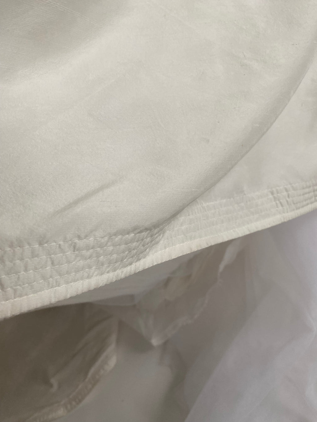 Vintage Silk 1980s Wedding Dress with Puff Sleeves