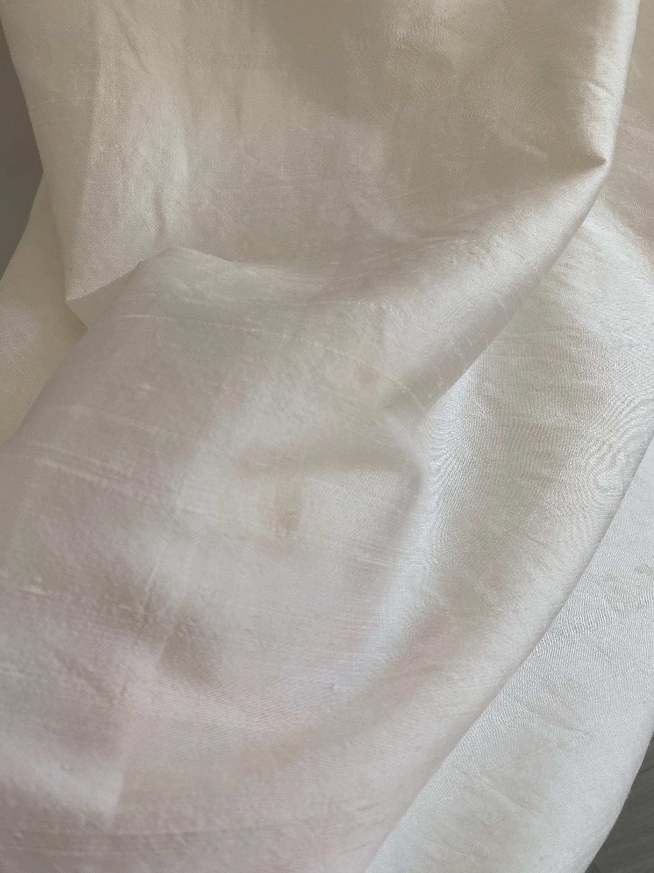 1980s Raw Silk Wedding Gown Medium