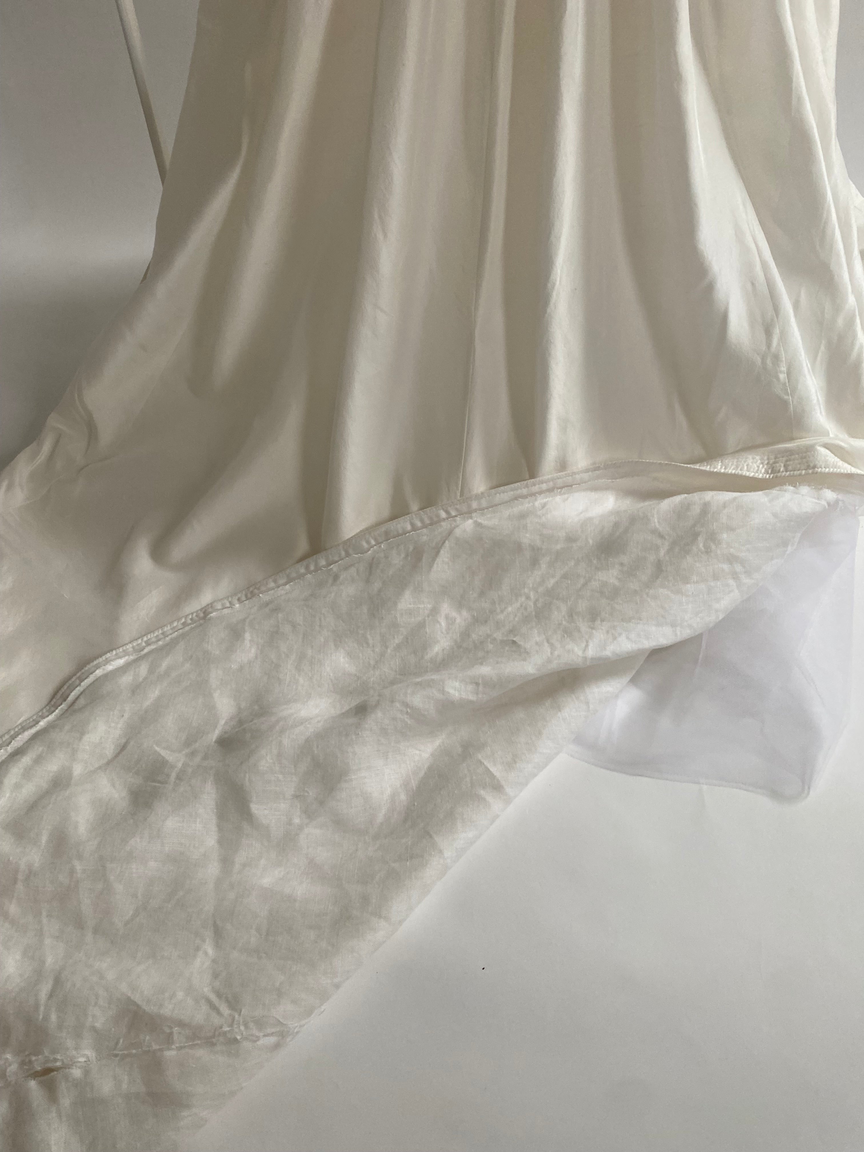 Vintage Silk 1980s Wedding Dress with Puff Sleeves
