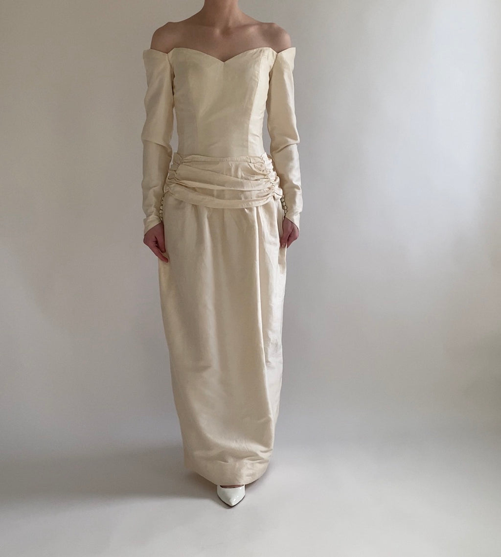 Archive No. 018 — 1980s Silk Wedding Gown