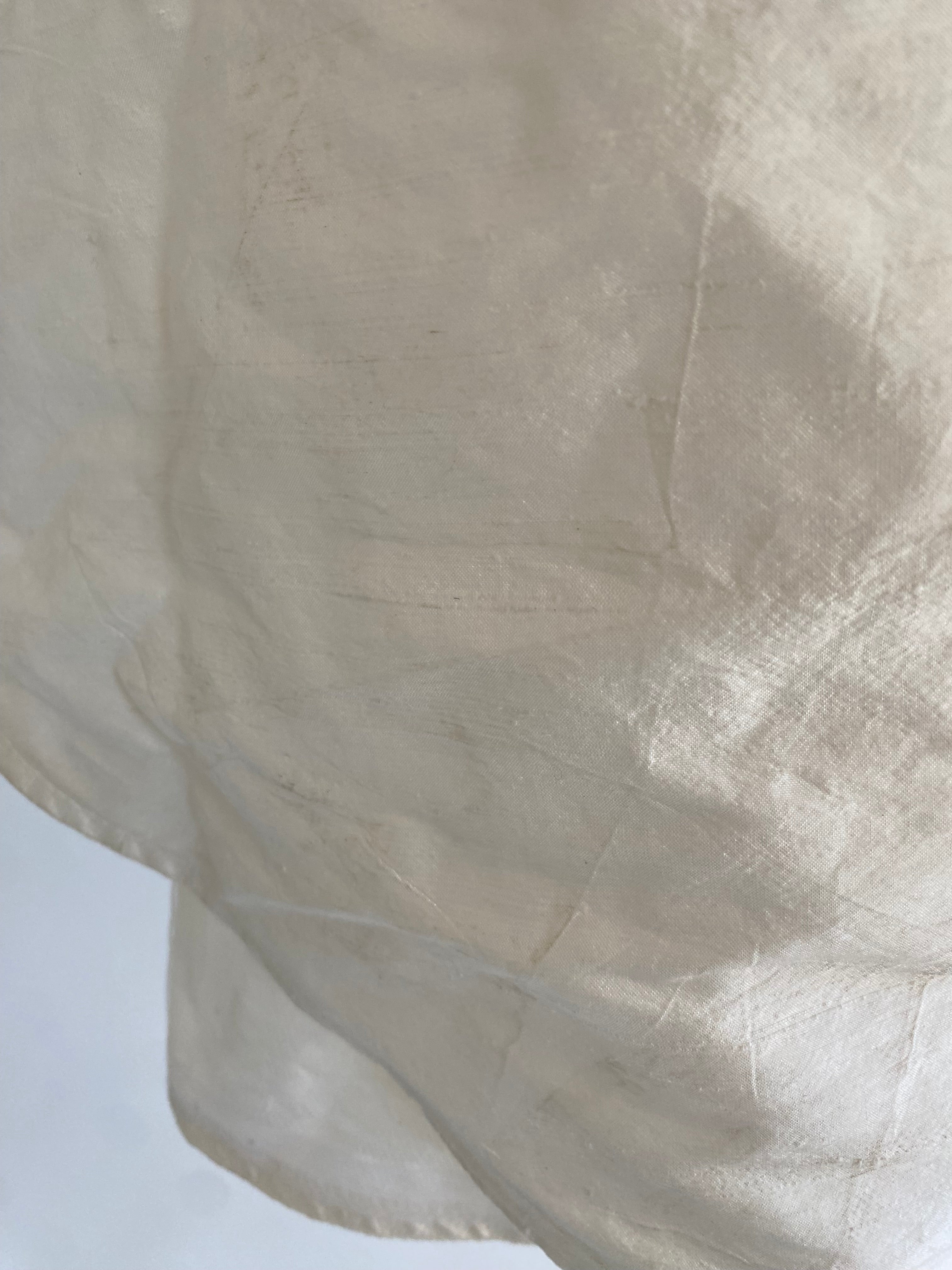 Vintage Silk Wedding Dress with Detachable Train