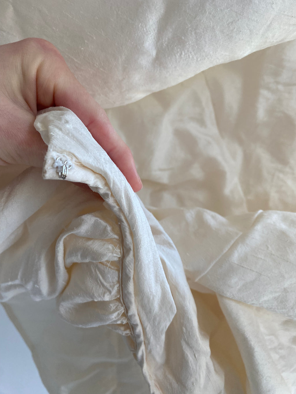 Vintage Silk Wedding Dress with Detachable Train