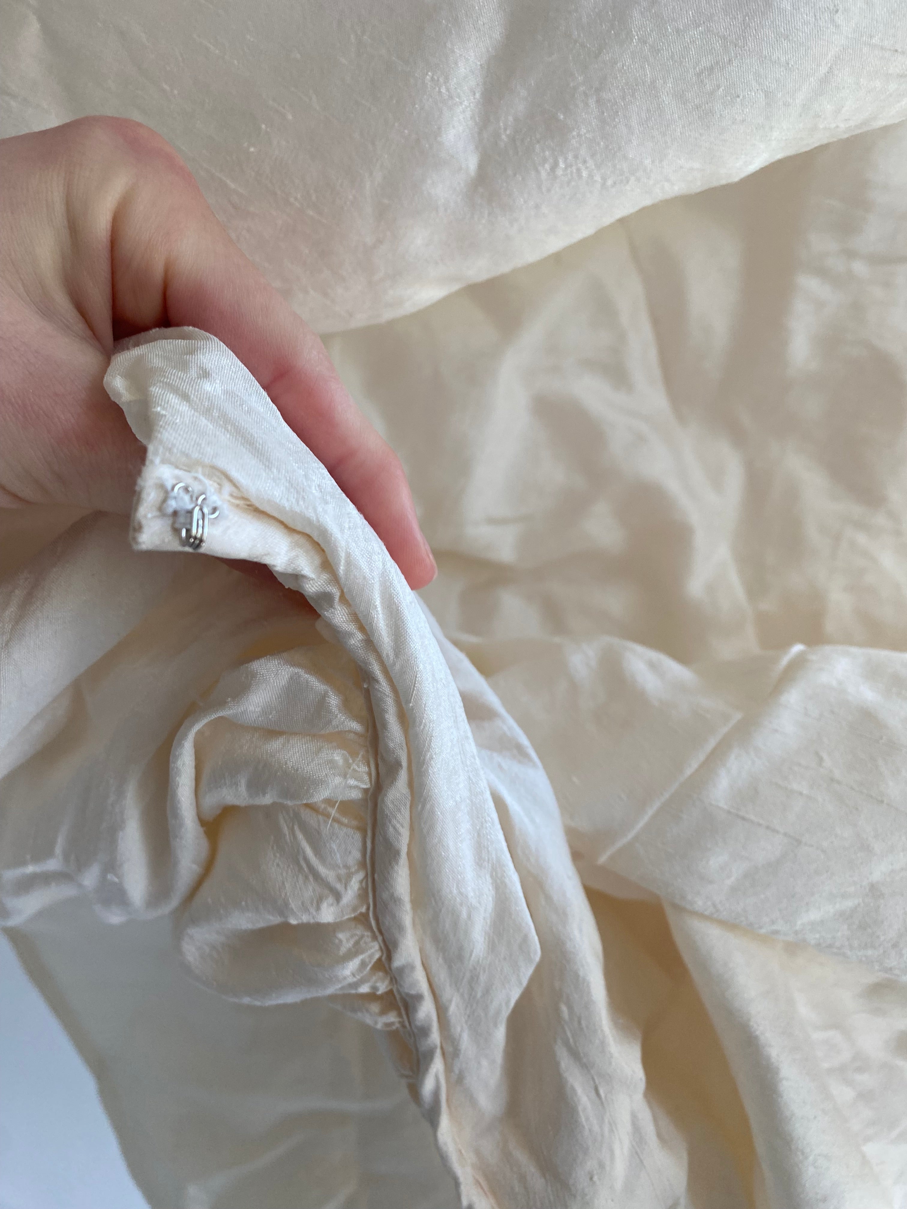Vintage Silk Wedding Dress with Detachable Train
