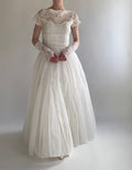 Archive No. 017 — 1950s Lace Wedding Gown + Gloves