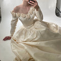 Vintage Rosette Wedding Dress