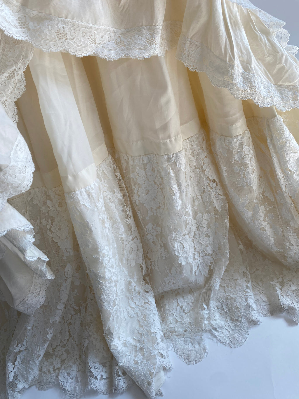 1980s Silk Princess Diana Inspired Vintage Wedding Dress