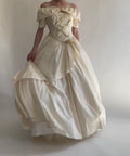 Vintage 1980s Silk Wedding Dress