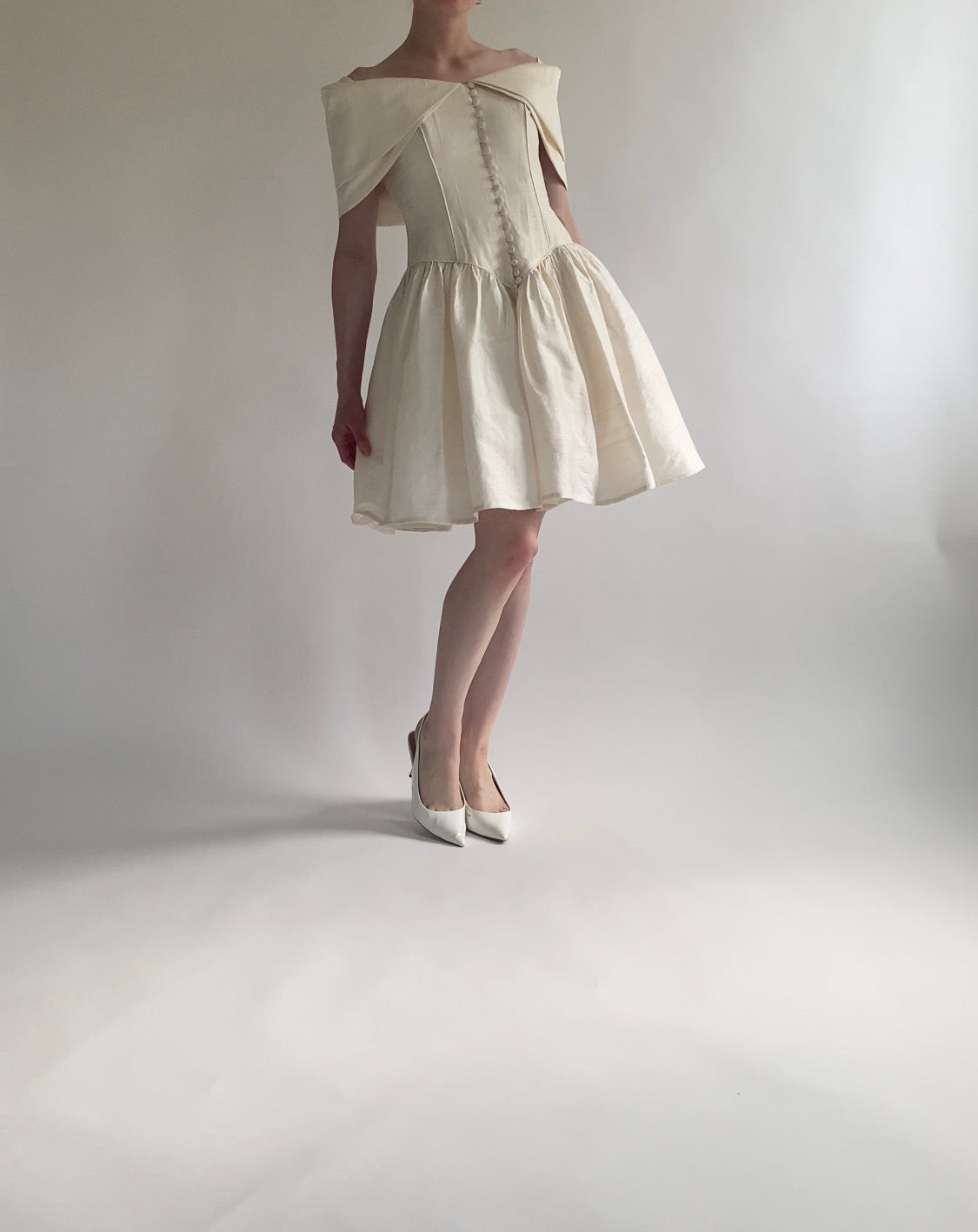 Mini Silk Wedding Dress