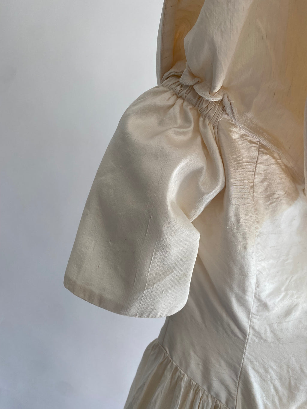 Vintage 1980s Silk Wedding Dress