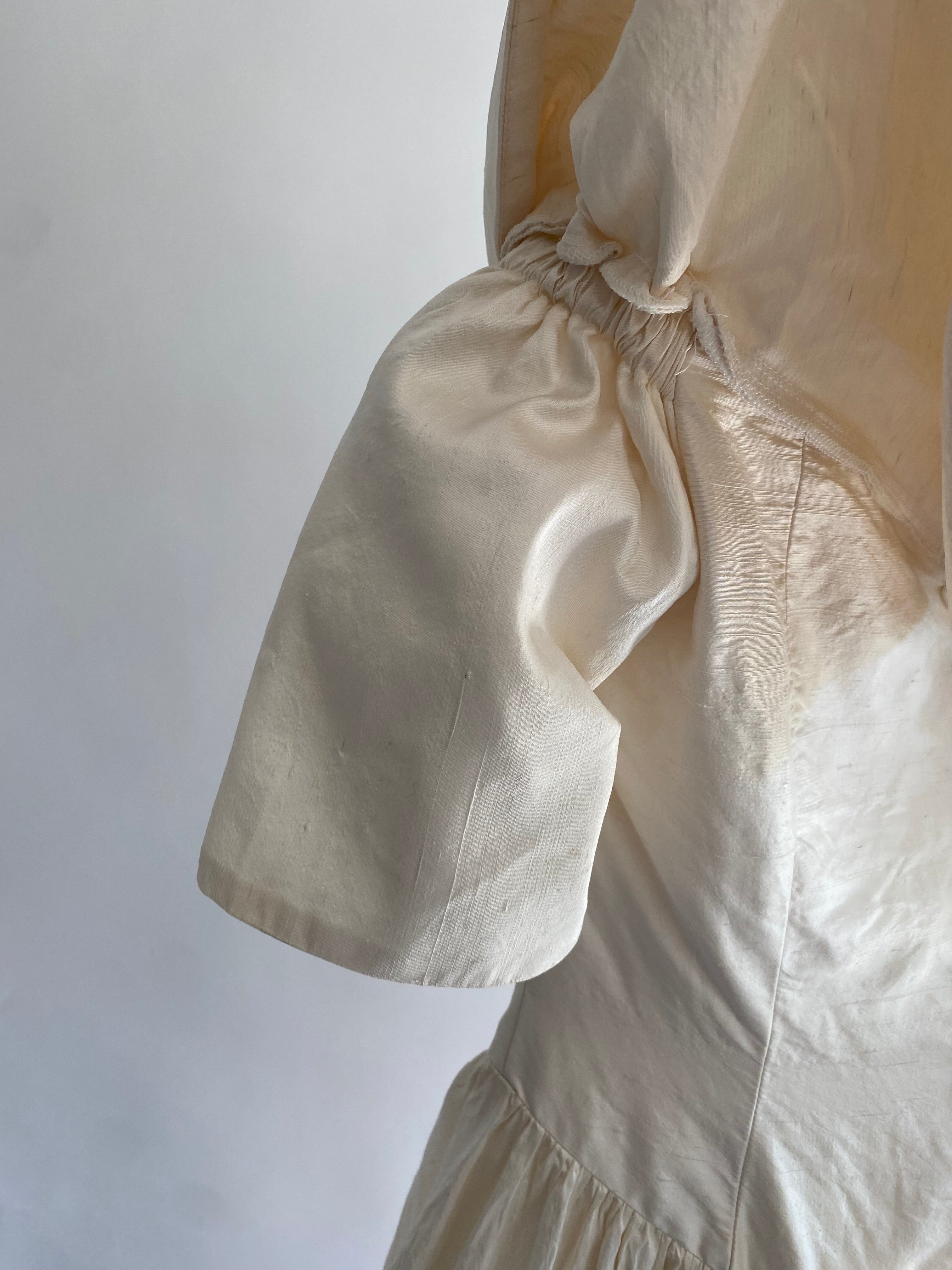 Vintage 1980s Silk Wedding Dress