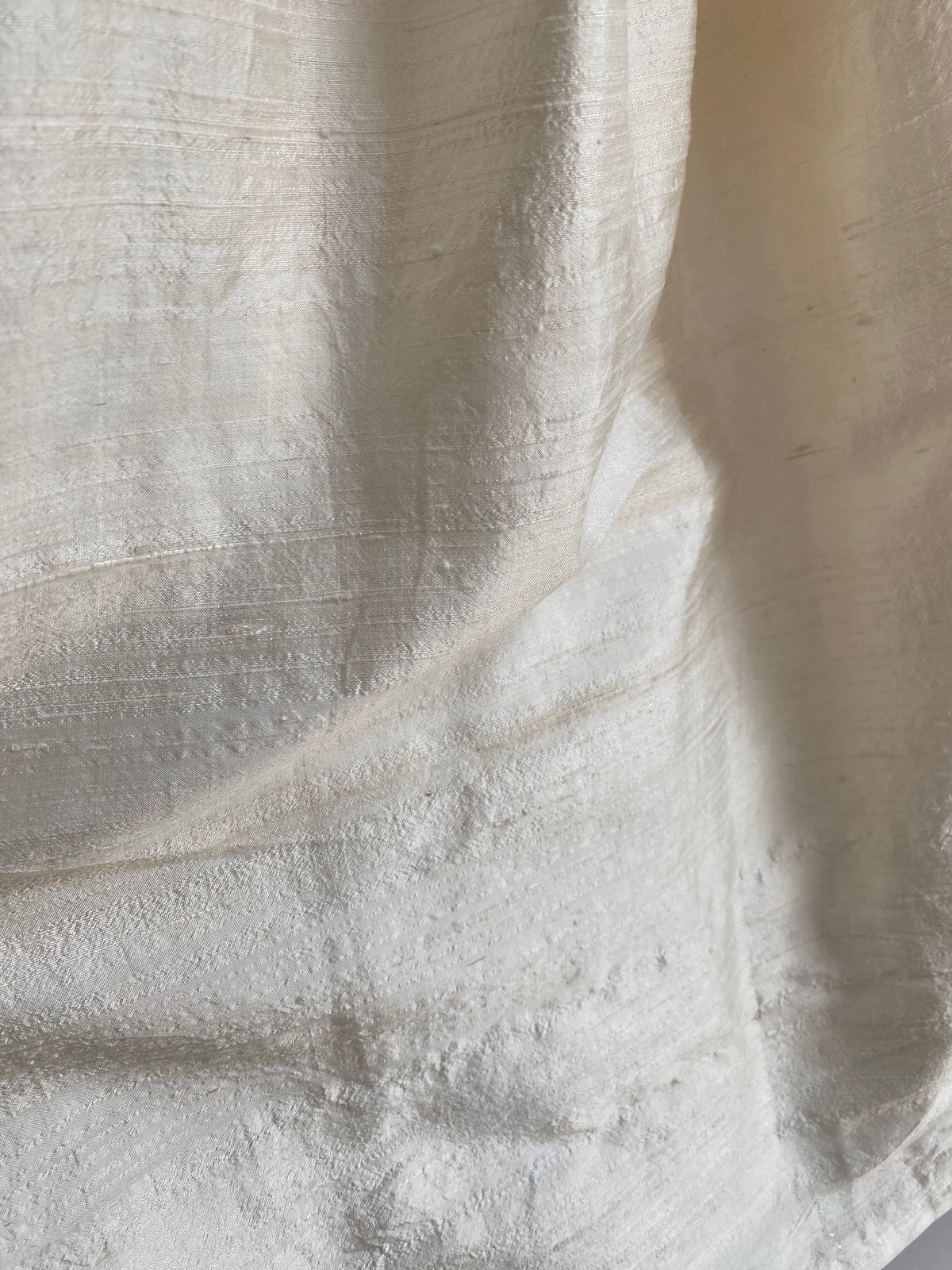 1980s Raw Silk  Wedding Dress