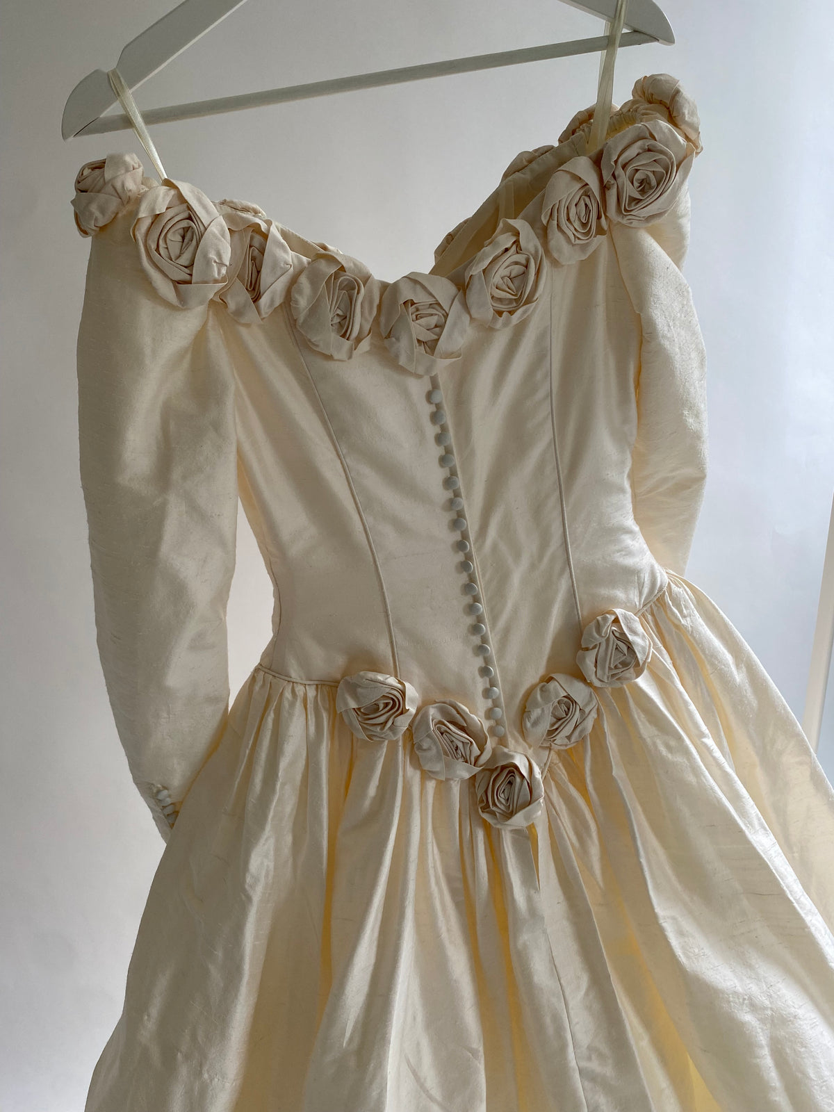 Vintage Rosette Wedding Dress