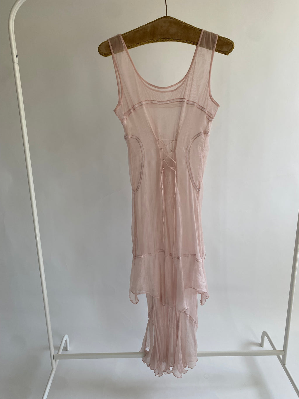 Dusty Rose Sheer Dress and Shawl Set