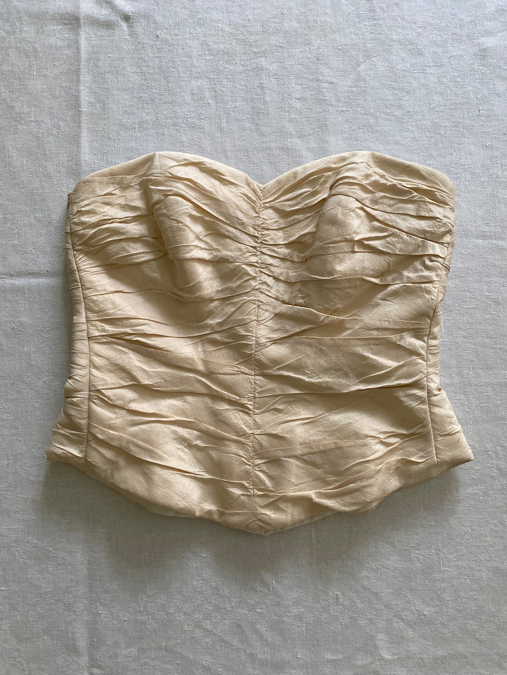 90s Silk 3-piece Wedding Dress Set Corset and Skirt with Rosettes