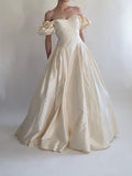 Vintage Silk Wedding Dress 013