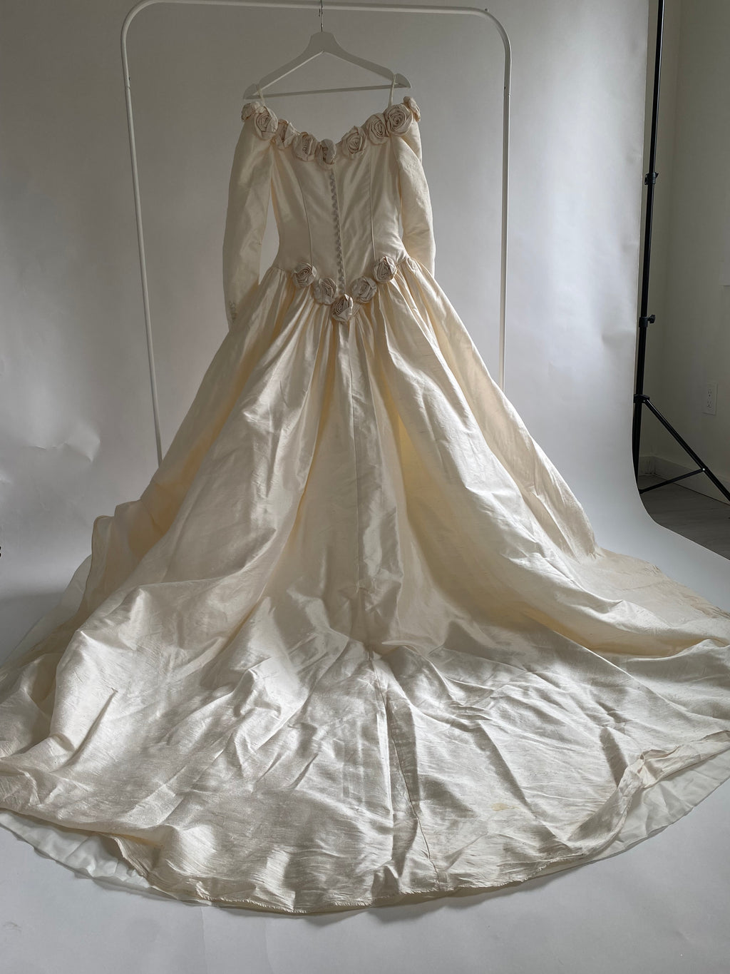 Vintage Rosette Wedding Dress