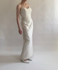 Raw Silk Strapless Vintage Wedding Gown with Matching Jacket