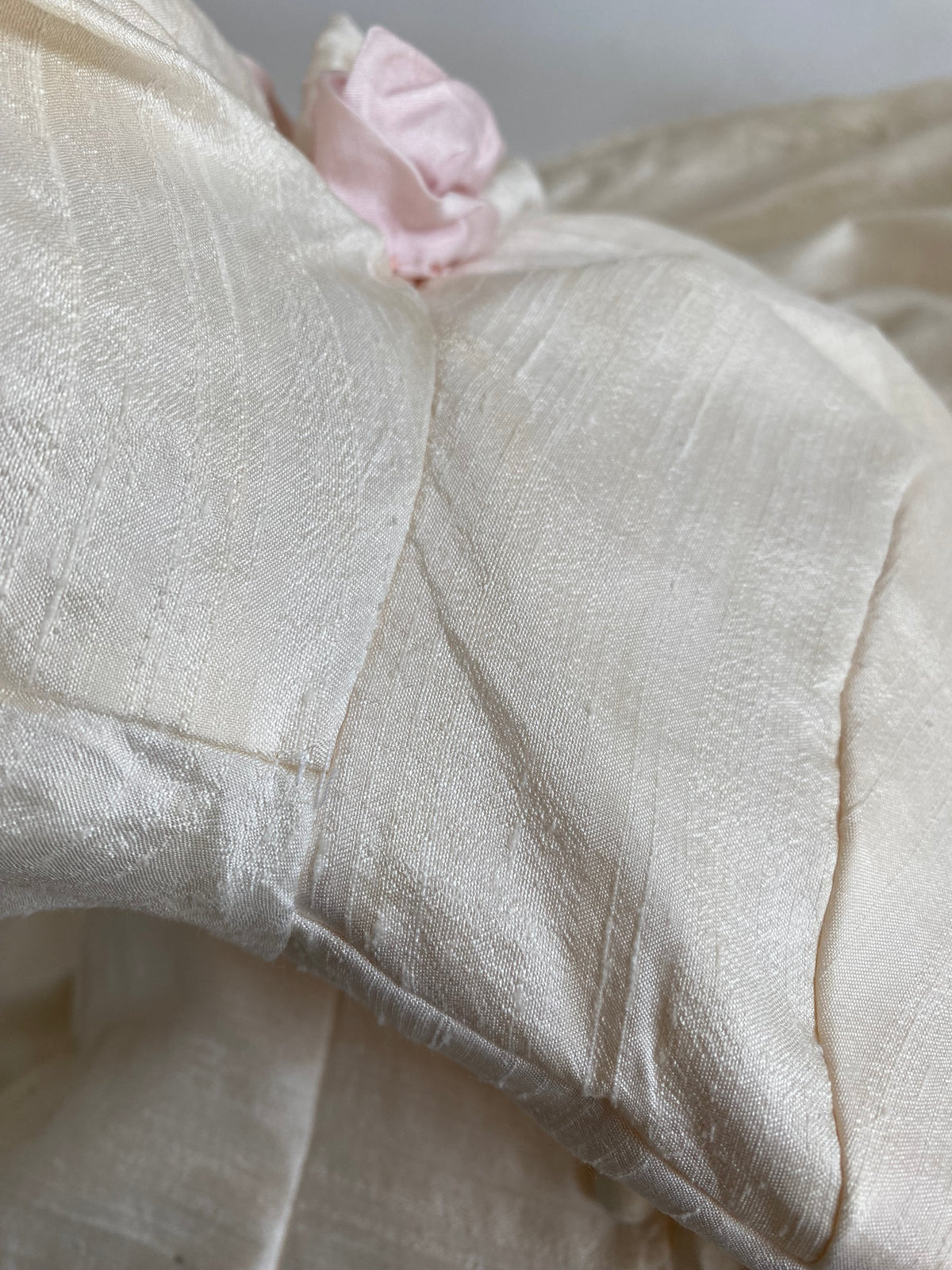 1980s Raw Silk  Wedding Dress