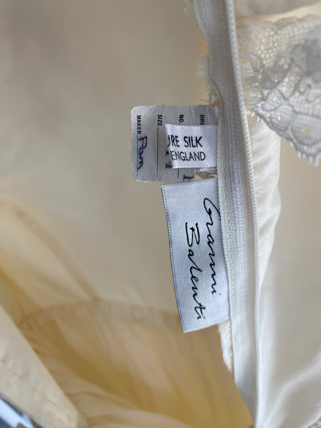 1980s Silk Princess Diana Inspired Vintage Wedding Dress