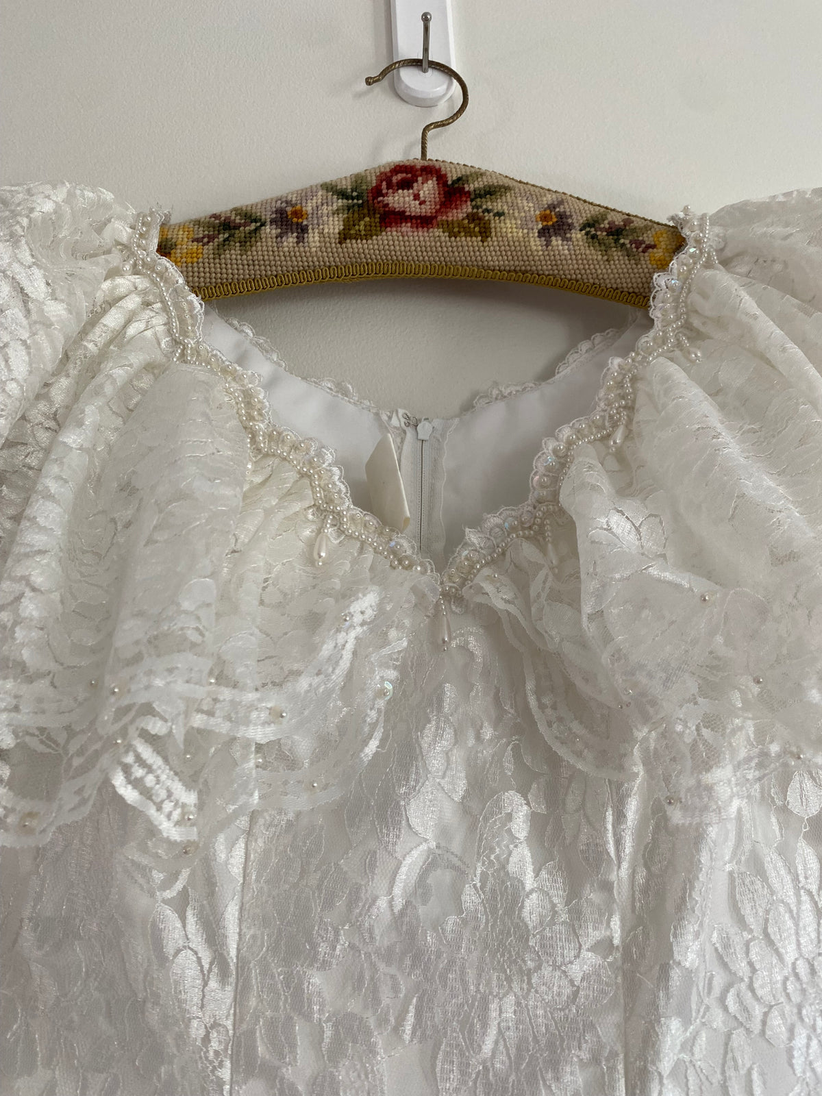 Lace Fairy 1980s Wedding Dress