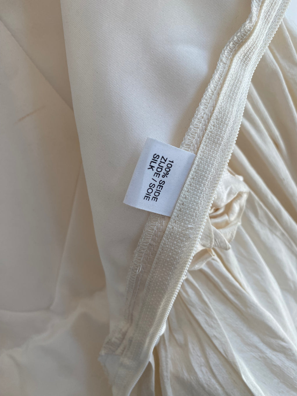 Vintage 1980s Silk Wedding Dress