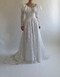 Lace Fairy 1980s Wedding Dress