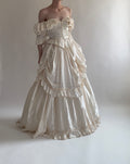 Vintage Victorian Inspired 1980s Wedding Dress in XS