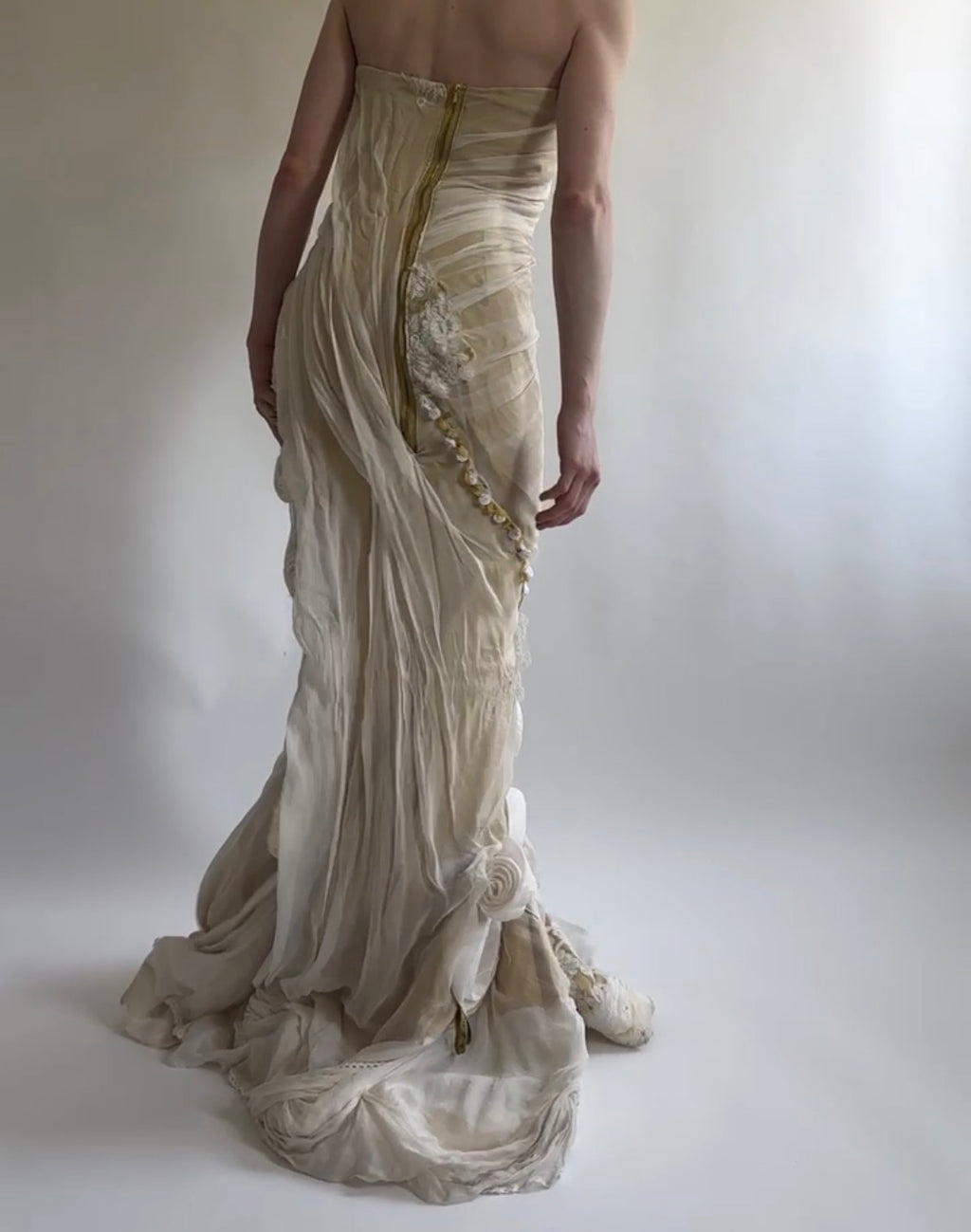 Distressed Vintage 2000s Wedding Gown