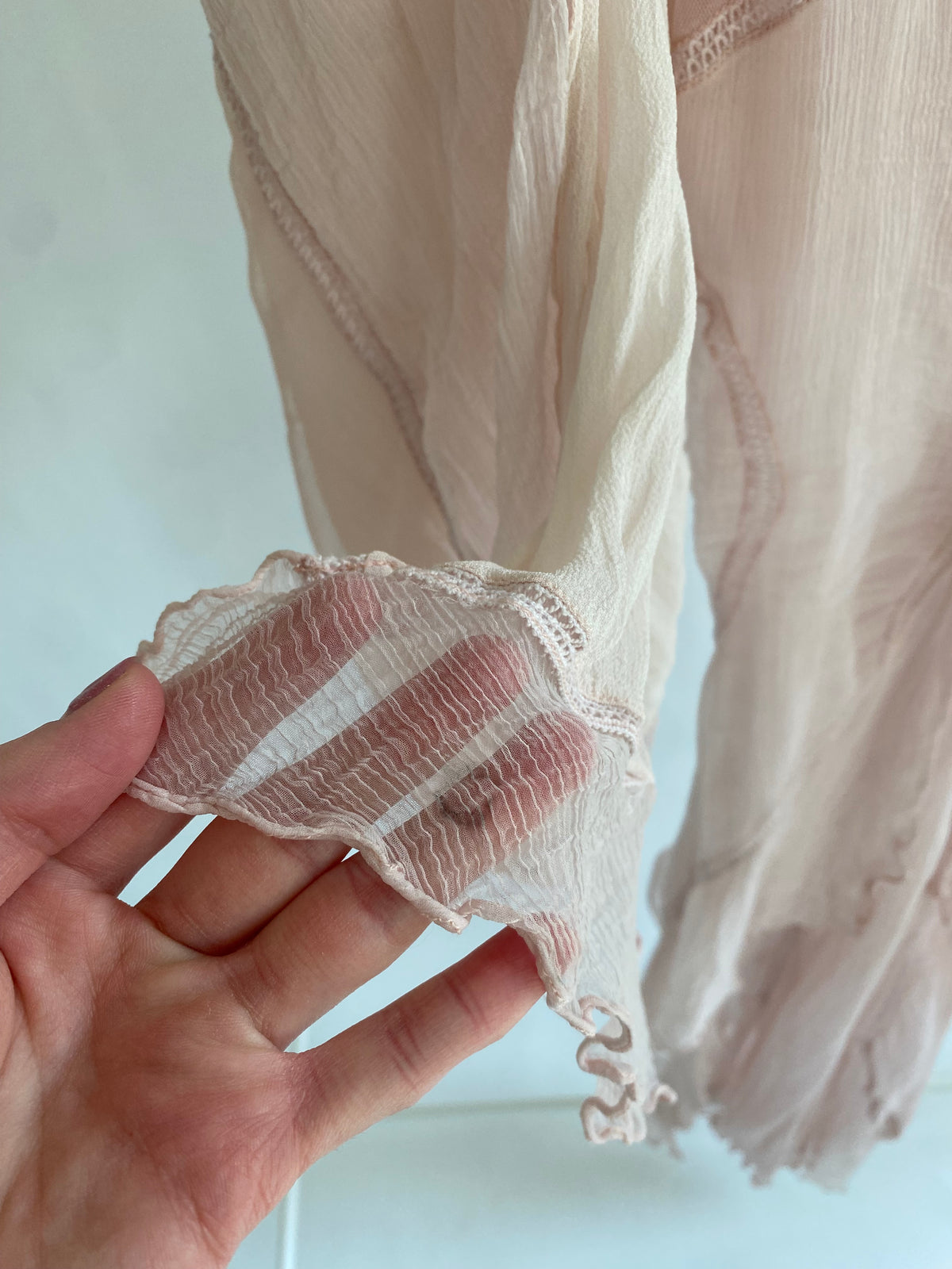 Dusty Rose Sheer Dress and Shawl Set