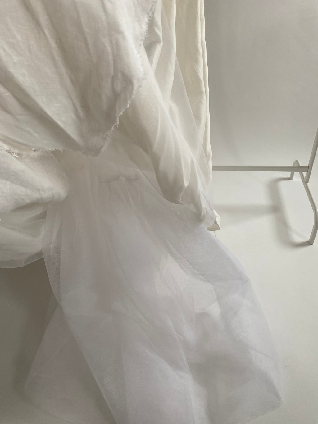 Vintage Silk 1980s Wedding Dress with Puff Sleeves