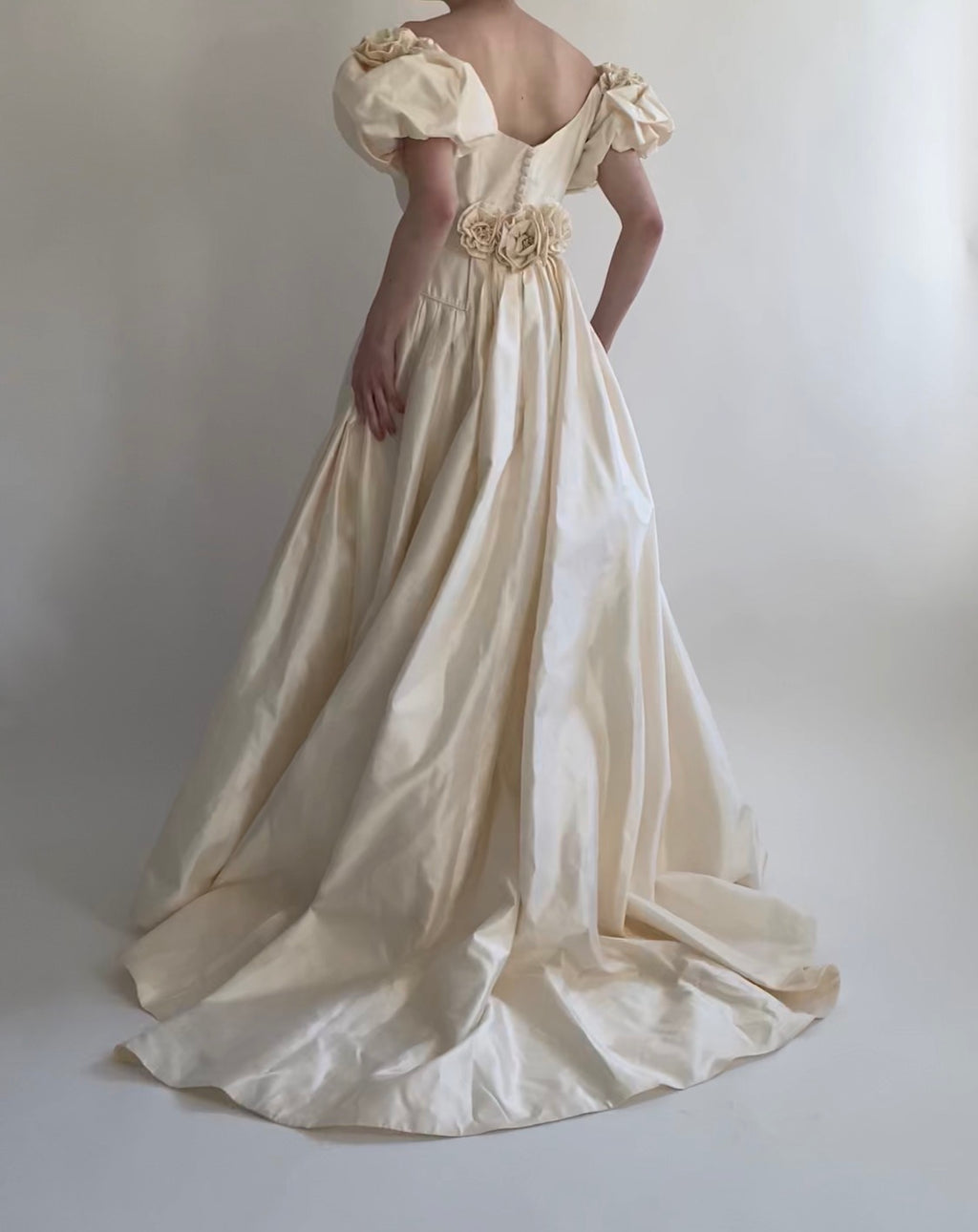 Vintage Silk Wedding Dress 013