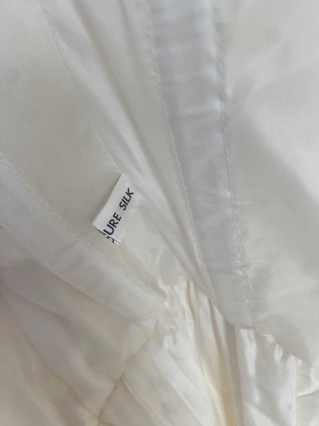 1980s Silk Rosette Wedding Dress
