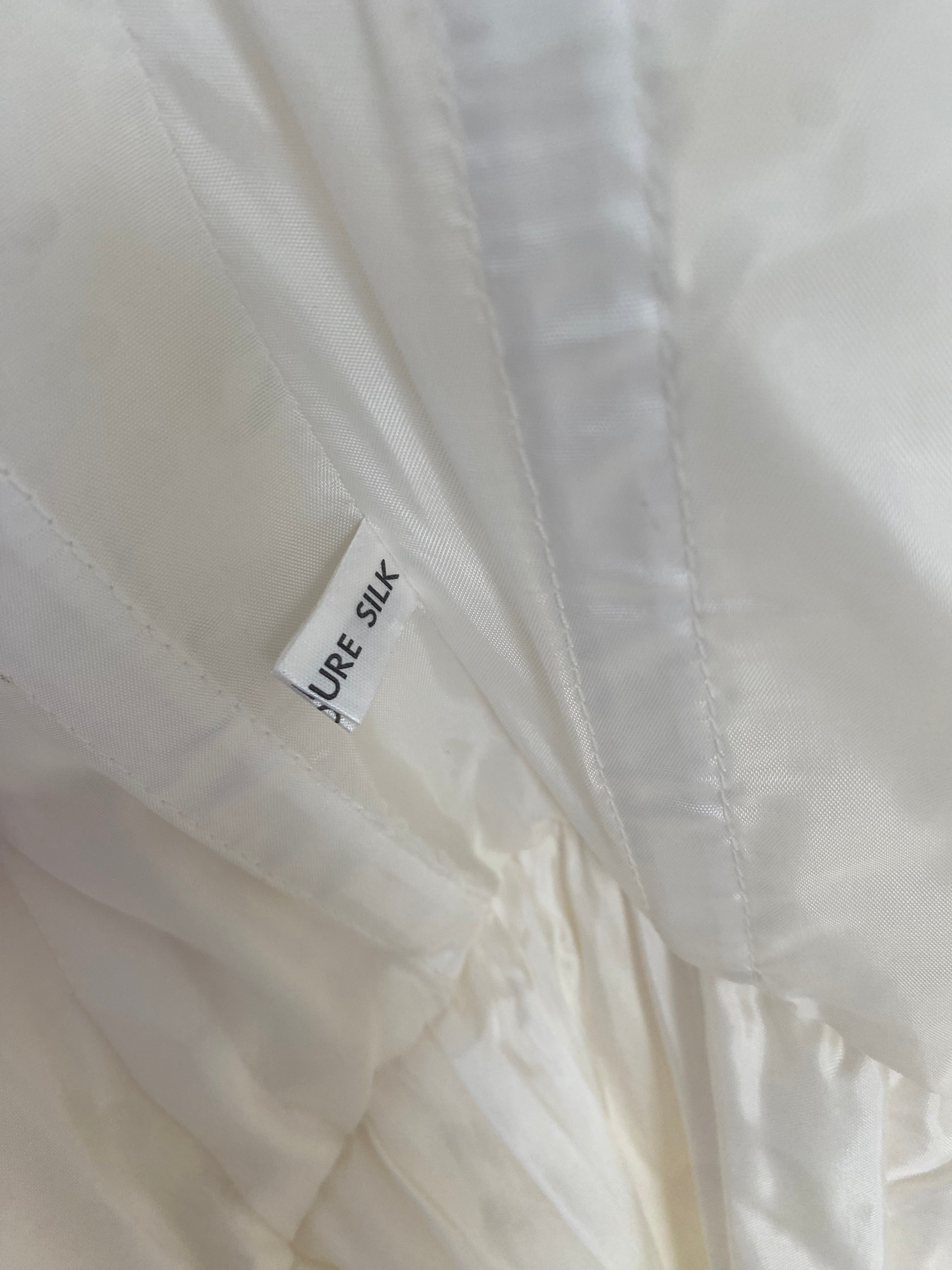 1980s Silk Rosette Wedding Dress