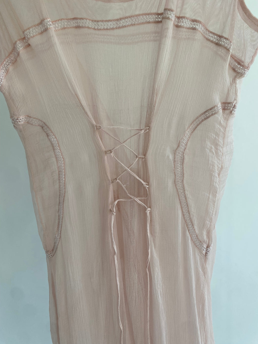 Dusty Rose Sheer Dress and Shawl Set