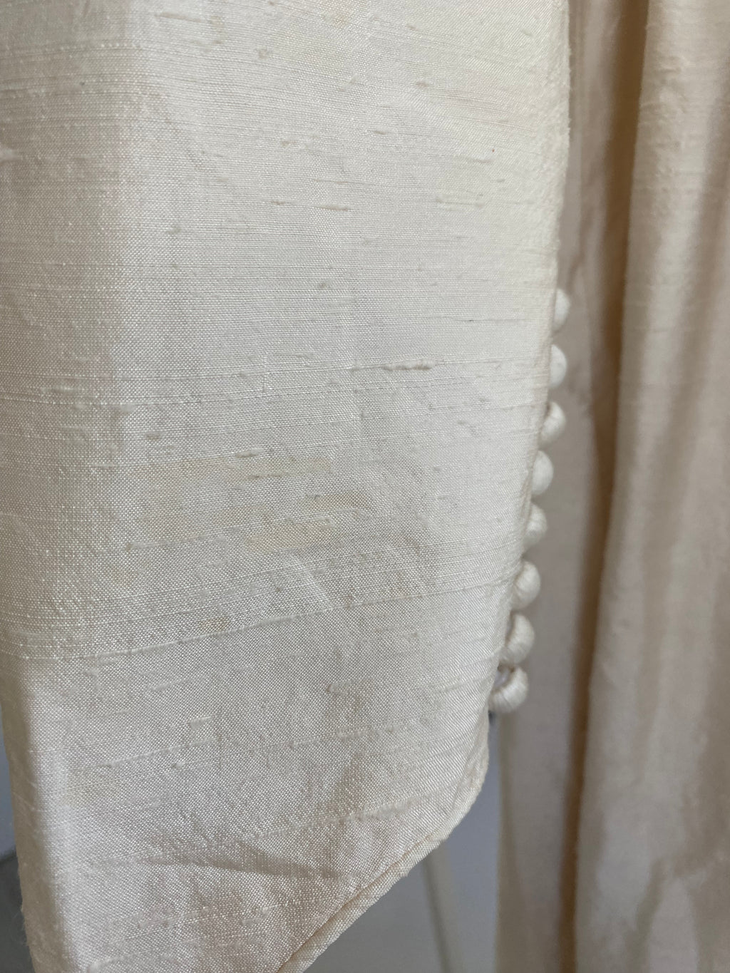 Vintage Silk Midi Off Shoulder Wedding Dress