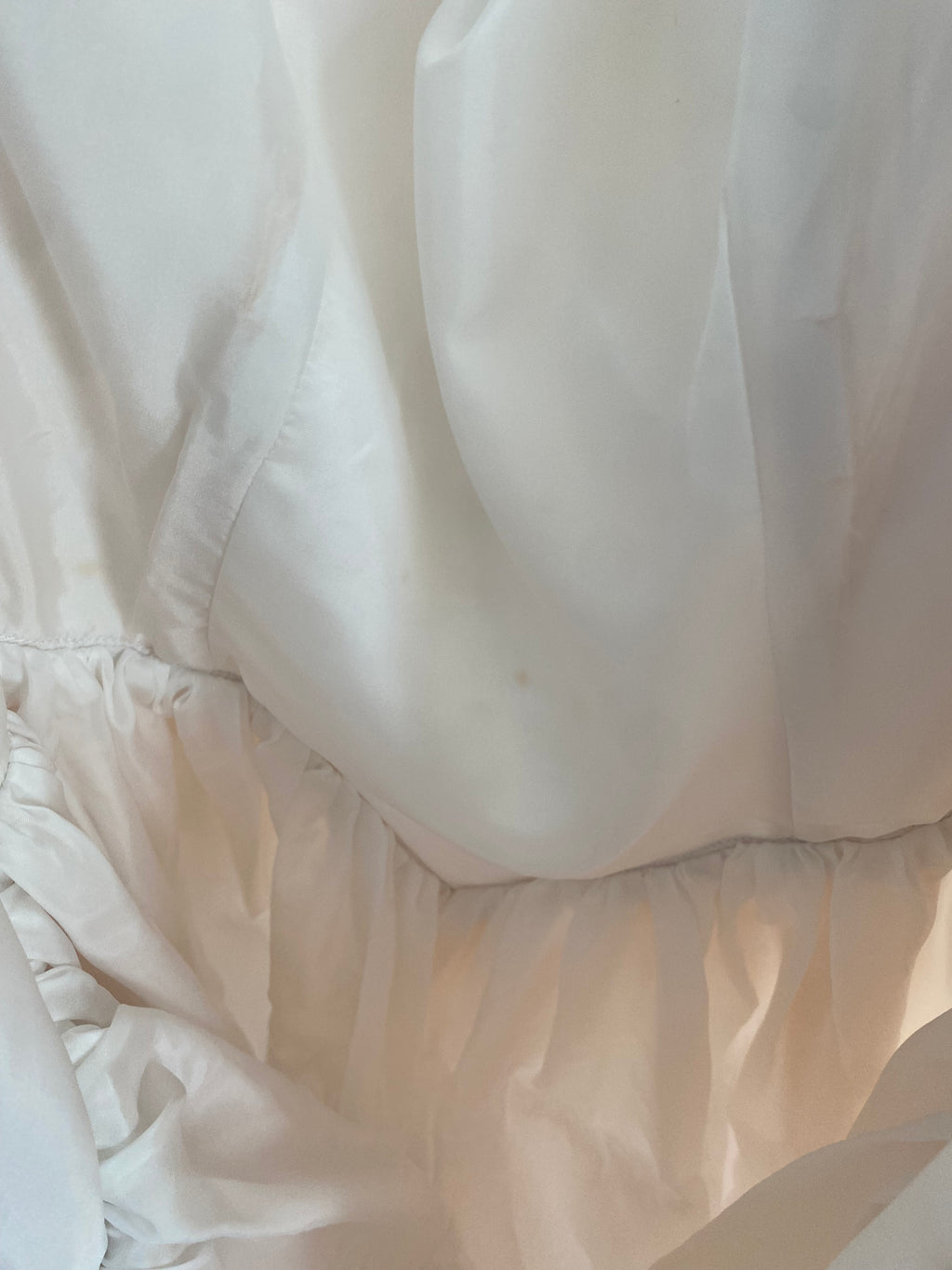 1980s Raw Silk Rosette Wedding Gown