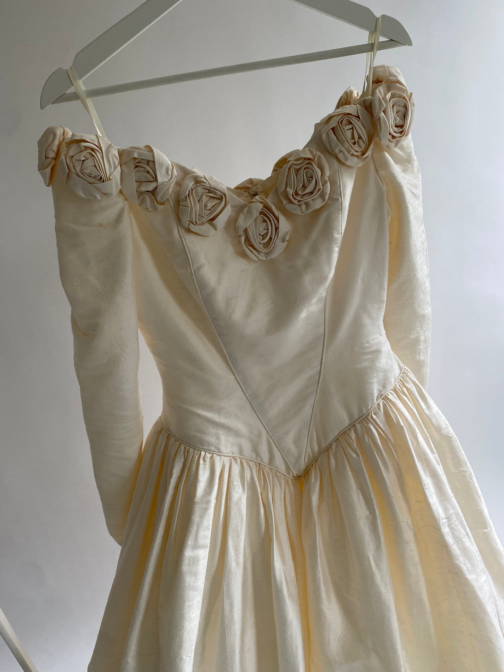 Vintage Rosette Wedding Dress