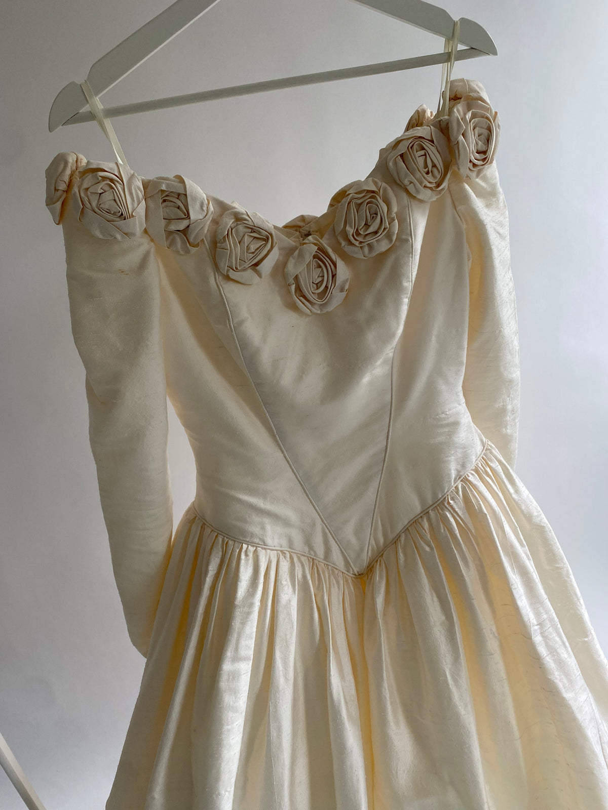 Vintage Rosette Wedding Dress