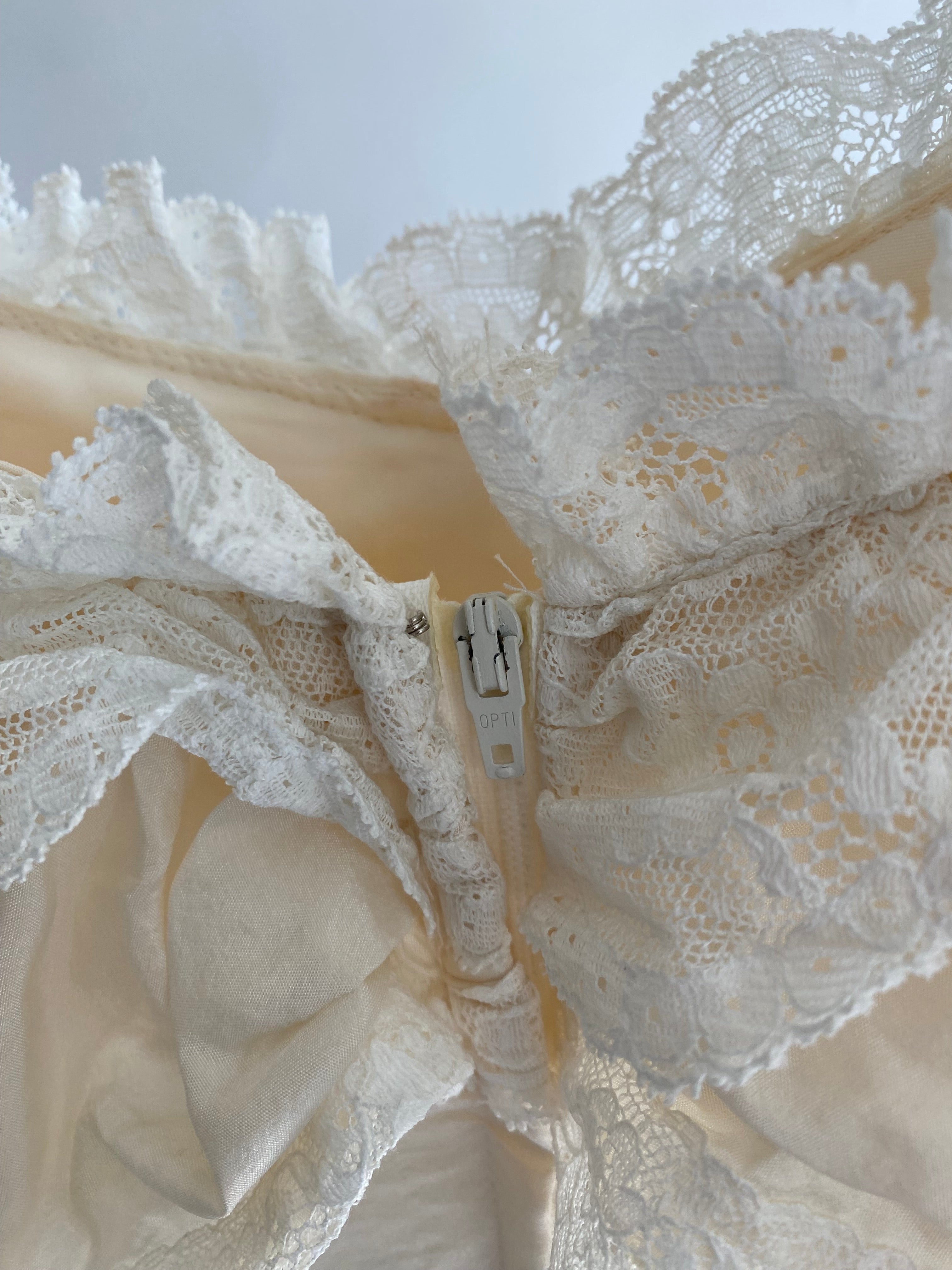 1980s Silk Princess Diana Inspired Vintage Wedding Dress