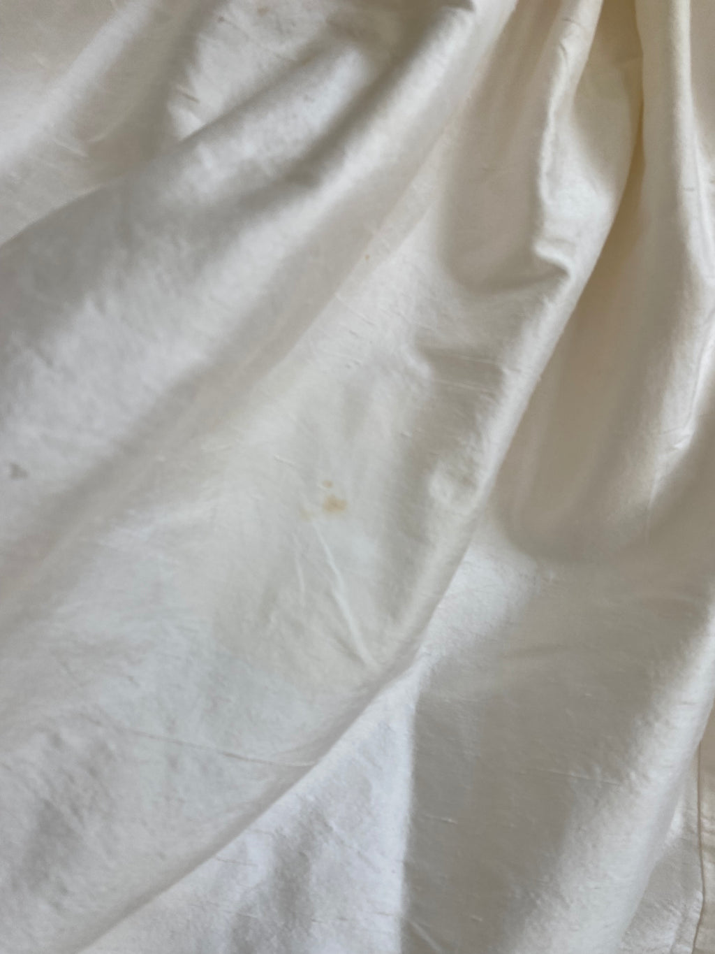 1980s Rose Trimmed Silk Wedding Dress