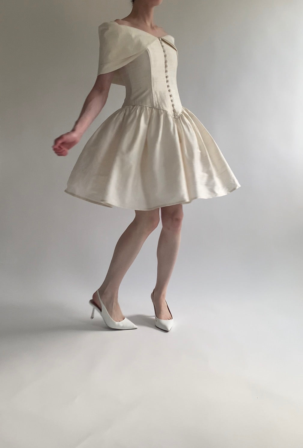 Mini Silk Wedding Dress