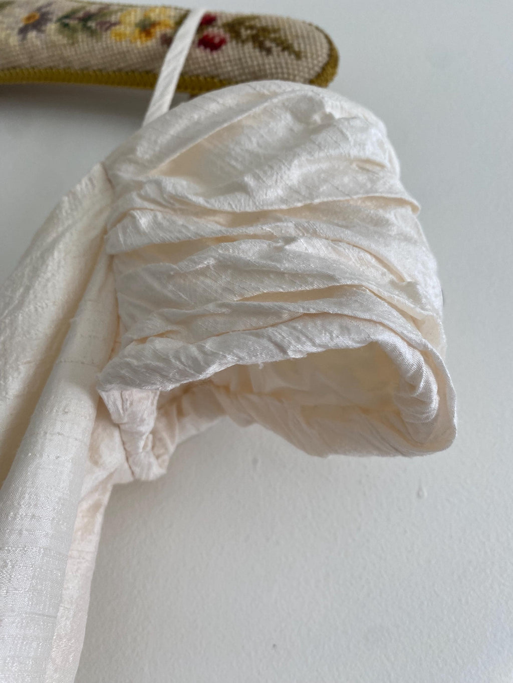 Vintage Raw Silk 1980s Tea Length Wedding Dress