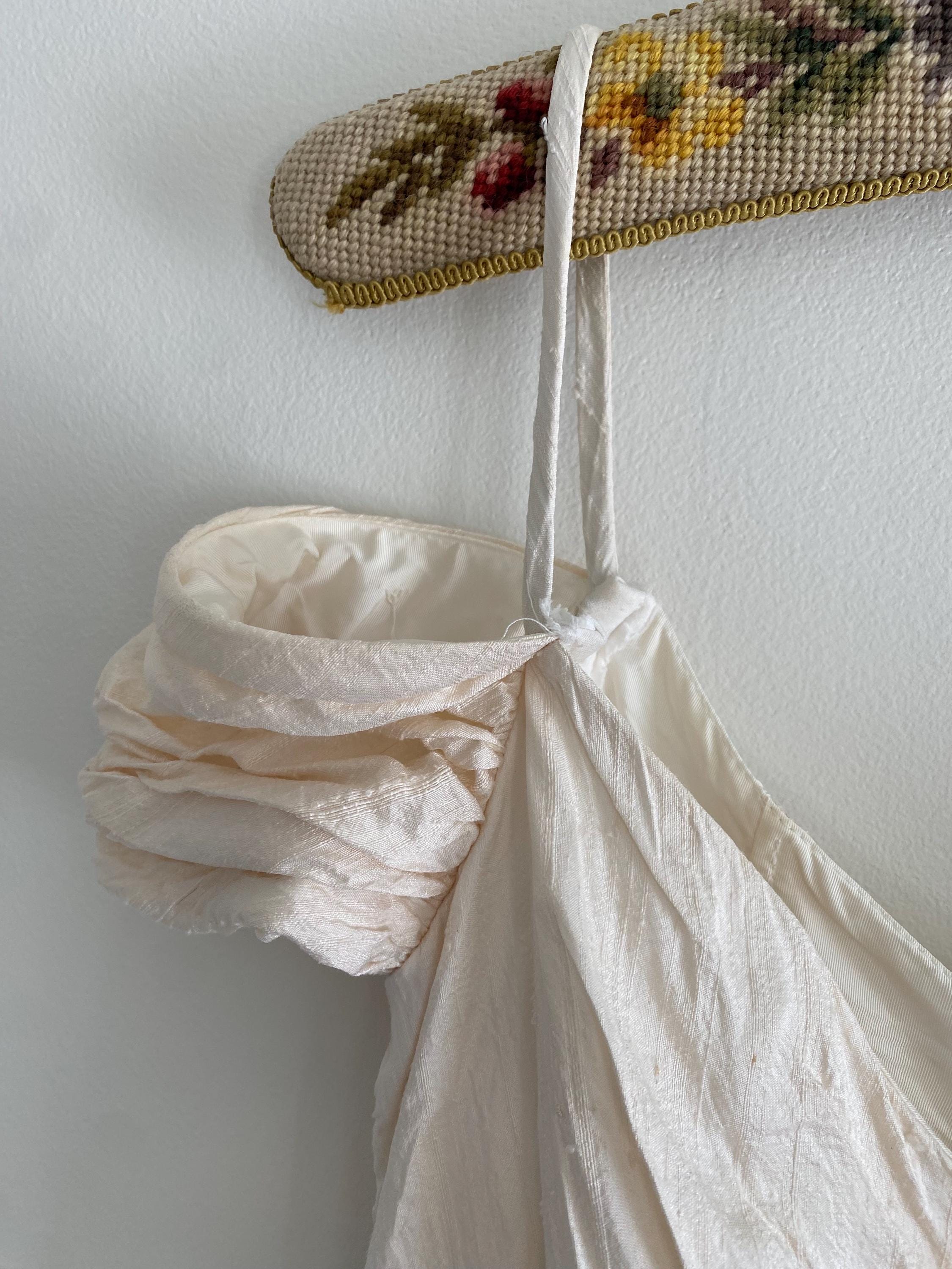 Vintage Raw Silk 1980s Tea Length Wedding Dress