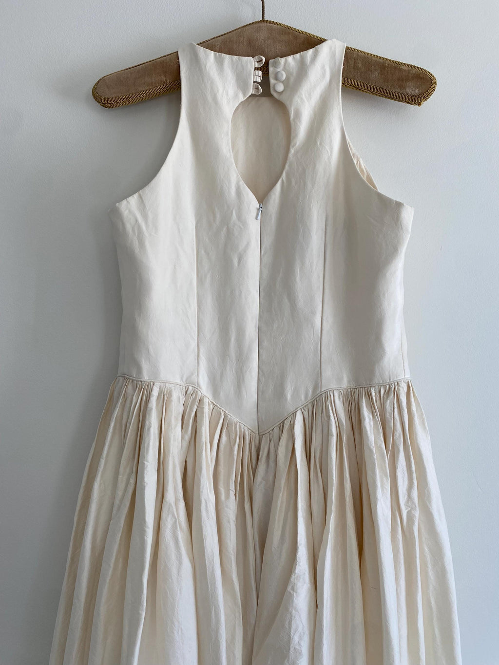 1990s Silk Halter Wedding Dress