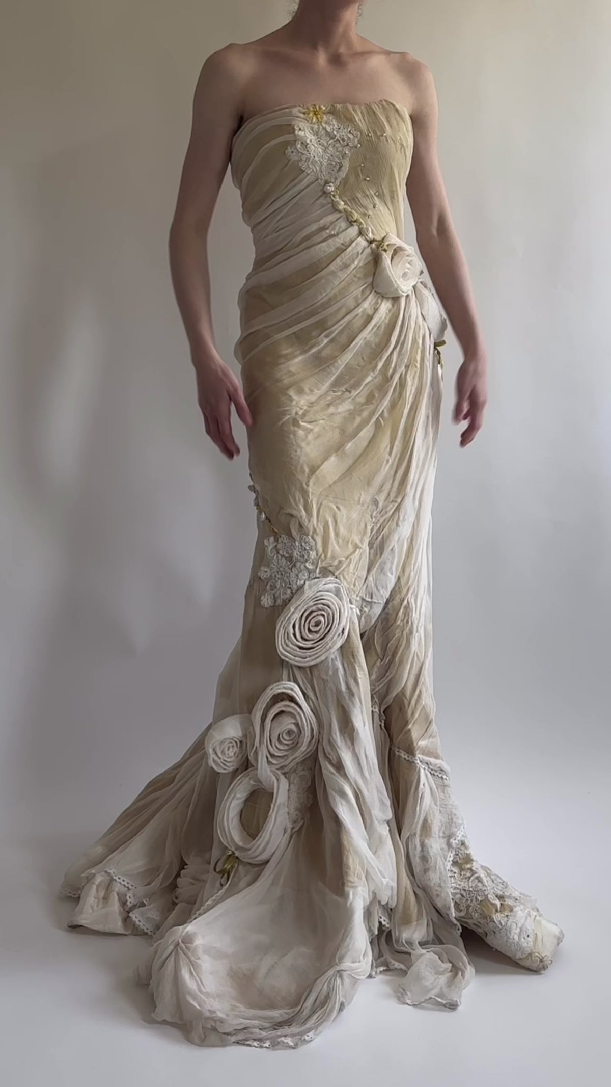 Distressed Vintage 2000s Wedding Gown